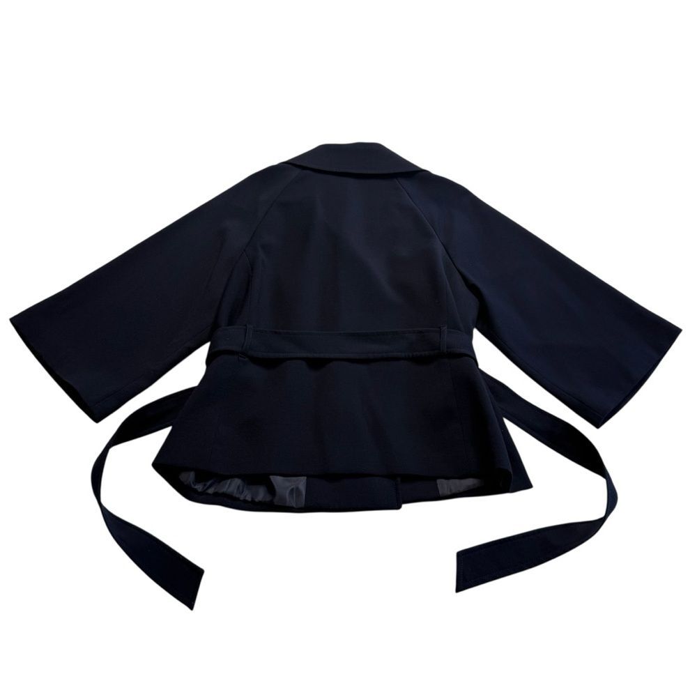 Tahari Blue Double Breasted Belted Lined Jacket Sz 16 - Picture 6 of 13